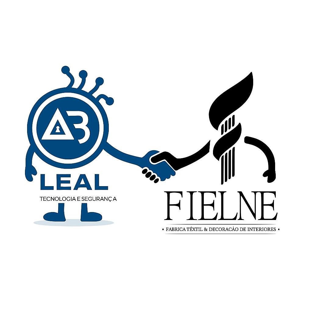 Logotipos FIELNE e AB Leal dando-se as mãos
